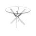 Orren Ellis Amyrion Pedestal Dining Table Glass/Metal in Gray/White | 29.5 H x 36 W x 36 D in | Wayfair 876FFA933CF649B3B7825D0C81B9B48E