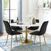 Zipcode Design™ Heffron Velvet Side Chair Wood/Upholstered/Velvet in Black | 34 H x 18 W x 18 D in | Wayfair B2502EF87BDB459B9FB90EFEAF7DF132
