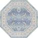 Blue/Gray 84 x 84 x 0.13 in Area Rug - Bungalow Rose Traditional Matthei Area Rug Sky Color Polypropylene | 84 H x 84 W x 0.13 D in | Wayfair