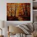 Millwood Pines Forest In Autumn - Traditional Wood Wall Art Panels - Natural Pine Wood in Brown/Orange/Yellow | 12 H x 20 W x 1 D in | Wayfair