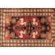 Black/Brown 96 x 60 x 0.35 in Area Rug - Bungalow Rose Southwestern Machine Woven Wool/Area Rug in Red/Brown/Black /Wool | Wayfair