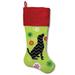 The Holiday Aisle® Personalized Dog Stocking Polyester in Black/Green/Red | 9.75 H x 18 W in | Wayfair 6BD992C398D9405692824FF5F224E07D