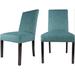 Red Barrel Studio® Fabric Upholstered Side Chair in Turquoise Upholstered in Black | 40 H x 21.5 W x 27 D in | Wayfair