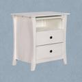 Red Barrel Studio® Bedside Table w/ One Open Top Plate, Modern Side Table w/ 2 Drawers Bedside Table Locker For Bedroom in White | Wayfair