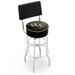 Holland Bar Stool NCAA Swivel 25" Counter Stool Upholstered/Metal in Black/Gray | 40 H in | Wayfair L7C425CenFla