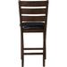 Latitude Run® Ladder Back Side Chair in Black/Espresso Faux Leather/Upholstered | 41 H in | Wayfair 132A199014BA4FE89BC797D761F77038