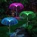 Solar Flower Lights Outdoor Garden Waterproof Solar Yard Lights Decorative 7 Color Changing Solar Powered Stake Light for Pathway Patio Lawn Holiday Decor 2 PCS