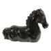 17 Inch Ceramic Accent decor Horse Statue Black and Brown