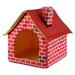 Pet Dog House with Removable Cushion Foldable for Cat Cave Cozy Dog Igloo Bed Washable Dog Tent for Small Medium Large D