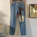 Levi's Jeans | Levis Vintage Denim Re/Done Upcycled Distress Denim Custom Art Straight Leg Jean | Color: Blue | Size: 26