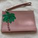 Kate Spade Bags | Kate Spade Palm Tree Leather Wristlet | Color: Green/Pink | Size: Dimensions: 4.7″H X 7.4″W X 0.78″