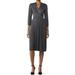 Kate Spade Dresses | Kate Spade Gray Metallic Wrap Sweater Dress Size Medium $328 | Color: Gray | Size: M