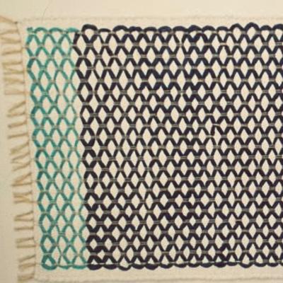 Anthropologie Bath | Anthropologie Simone Bath Mat | Color: Blue/White | Size: 21 X 34
