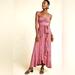 Anthropologie Dresses | Anthropologie Maeve Gabriela Striped Ruched Maxi Dress | Color: Pink/Red | Size: M