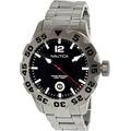 Nautica Men's N17549G Silver Stainless-Steel Quartz Watch with Black Dial