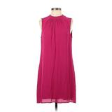 DR2 Casual Dress - Shift Mock Sleeveless: Pink Print Dresses - Women's Size Small