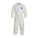 DUPONT TY125SWH5X002500 Collared Disposable Coveralls, 25 PK, White, High