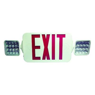 FULHAM FHEC33WR Exit Sign Combo,8-5/32inHx19-1/4inW,NiCd