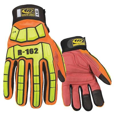 RINGERS GLOVES 162 Impact Resistant Gloves,Orange,L,PR
