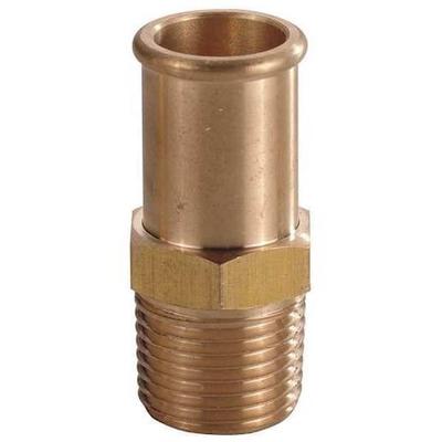 ZORO SELECT 6AFK4 Hose Barb, 3/4 In Barb, 3/4 In MNPT, Brass, Fitting Shape: