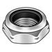 ZORO SELECT NLI20370NTE-100P Nylon Insert Lock Nut, 3/8"-16, Steel, Grade 2,