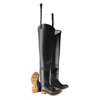 DUNLOP 8605600 Men's Hip Wader, 12 Steel Toe, Black