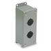 WIEGMANN PSL2 Pushbutton Enclosure,30mm,2 Holes,Steel