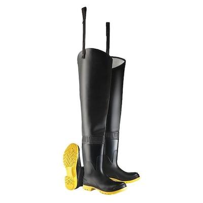 DUNLOP 8685600 Men's Hip Wader, 12 Steel Toe, Black