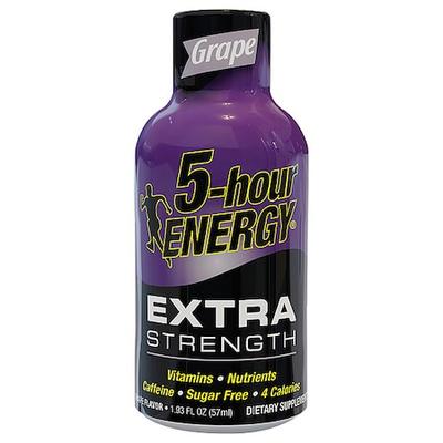 5 HOUR ENERGY 721241 Energy Shot,Grape,1.93 oz.,PK4