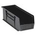 QUANTUM STORAGE SYSTEMS QUS234BK Hang & Stack Storage Bin, Black,