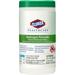 CLOROX 30825 Disinfecting Wipes, White, Canister, 155 Wipes, 5 3/4 in x 6 3/4