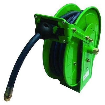 SPEEDAIRE 45UZ33 Spring Return Hose Reel, 3/8 in Hose Diameter, 50 ft Length,