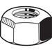 ZORO SELECT U12910.100.0001 Top Lock Distorted Thread Lock Nut, 1"-8, Steel,