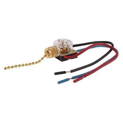 HUBBELL WIRING DEVICE-KELLEMS RL120 Pull Chain Switch,Off/1On/2On/1&2On