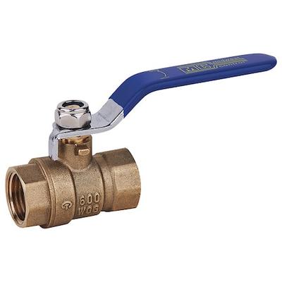 ZORO SELECT G-F600-150 1-1/2" FNPT Brass Ball Valve Inline