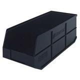 QUANTUM STORAGE SYSTEMS SSB483BK Shelf Storage Bin, Black, Polypropylene, 20