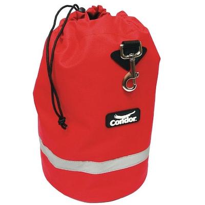 CONDOR 25F567 Fleece Lnd Bag,Drawstring,14x8-1/2In,Red