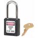 MASTER LOCK 410KAS6BLK Lockout Padlock,KA,Black,1-3/4"H,PK6