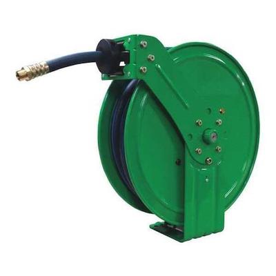 SPEEDAIRE 49AE06 Spring Return Hose Reel, 1/2 in Hose Diameter, 50 ft Length,