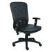ZORO SELECT 452R25 Leather Executive Chair, 22-, Adjustable, Black