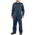 CARHARTT 101017-410 46 TLL Carhartt Flame Resistant Coverall, Navy, 46 Tall