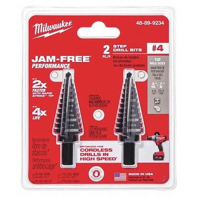 MILWAUKEE TOOL 48-89-9234 Step Drill Bit Set No. 4, PK2