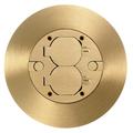 HUBBELL WIRING DEVICE-KELLEMS SF39253A Round Brass Flr Box Flange Cover Comb