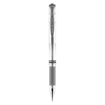 UNI-BALL 60658 Silver Gel Pen,PK12