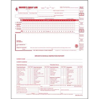 JJ KELLER 8549 Driver Logbook 2 In 1,Carbonless,PK100