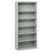 TENNSCO B-78LG 6-Shelf Stationary Bookcase, 78"x34-1/2" Light Gray