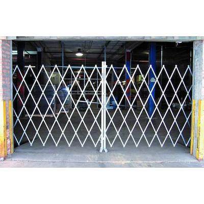 ZORO SELECT PECO 1875 Folding Gate,Gray,16 to 18 ft. Opening W
