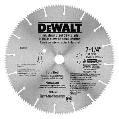 DEWALT DW3330 7 1/4" 16 Slot Iron/Steel Blade