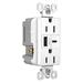 LEGRAND R26USBACW USB Charger Recept,15 A,White,Type A/C