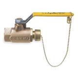 APOLLO VALVES 70103HC 1/2" x 3/4" FNPT x Hose Cap Bronze Ball Valve Inline